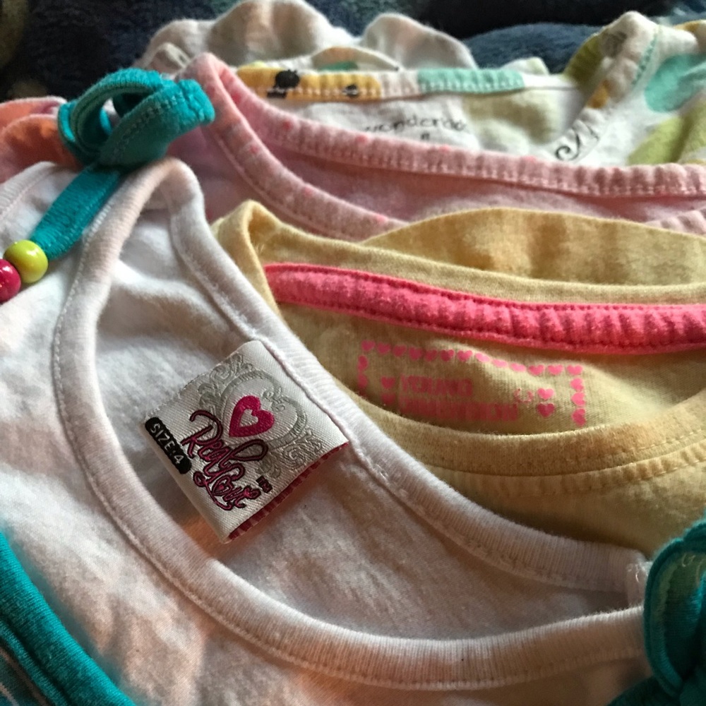 Bundle of four girls summer tees